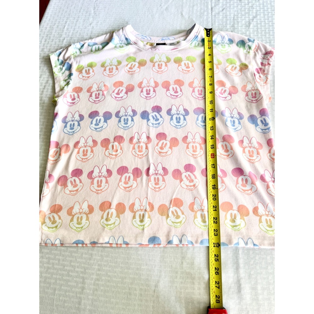 Disney Mickey Minnie Mouse Rainbow Ombre Pink Pajamas Set XXL MK659XSLSC NWT - Picture 3 of 14